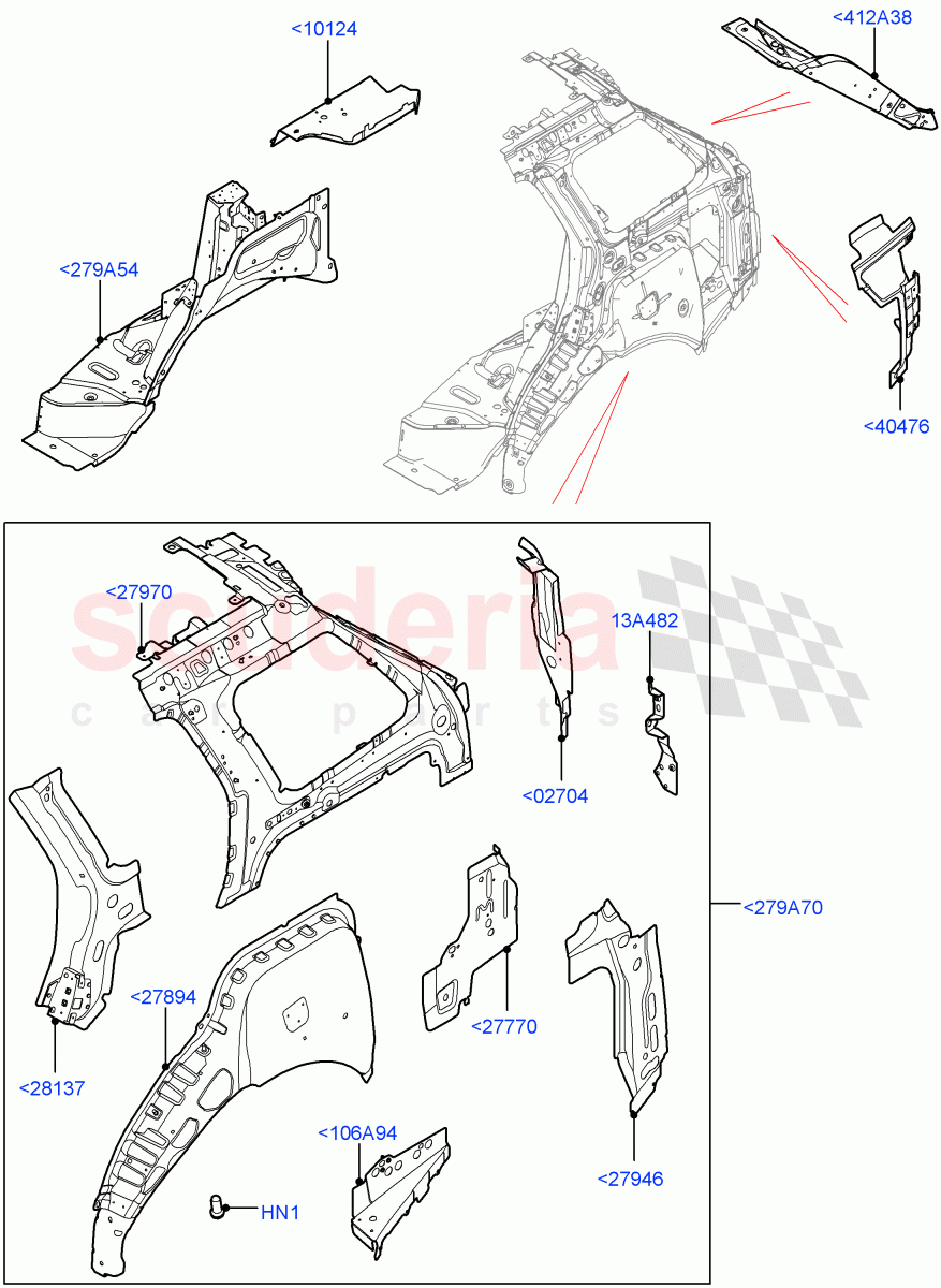 Side Panels - Inner (Middle - Rear, Inner - Rear) of Land Rover Land Rover Range Rover (2012-2021) [3.0 Diesel 24V DOHC TC]
