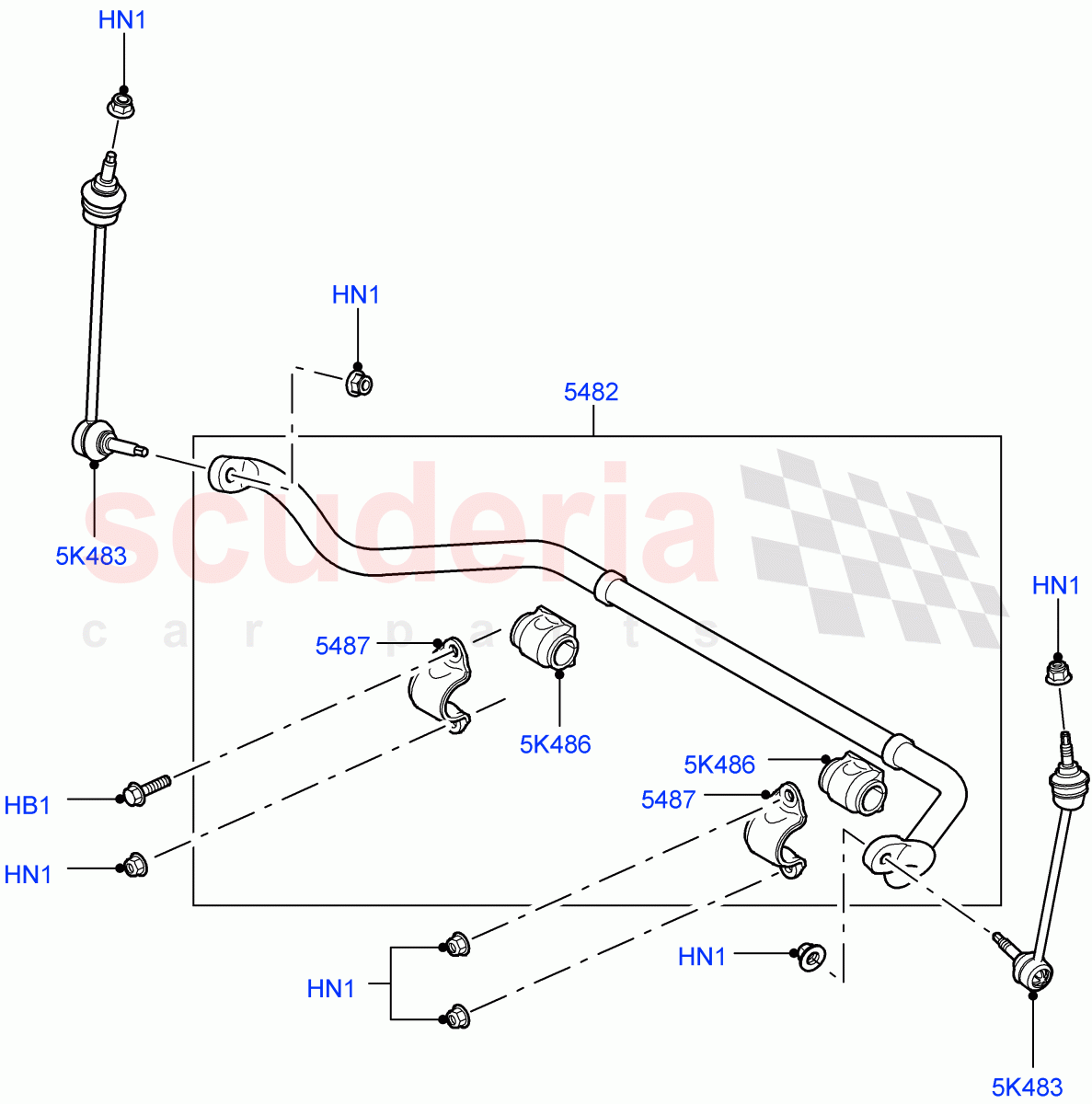 Front Susp.Arms/Stabilizer/X-Member (Front Stabilizer Bar And Suspension Links) ((V) FROMAA000001) of Land Rover Land Rover Discovery 4 (2010-2016) [3.0 Diesel 24V DOHC TC]