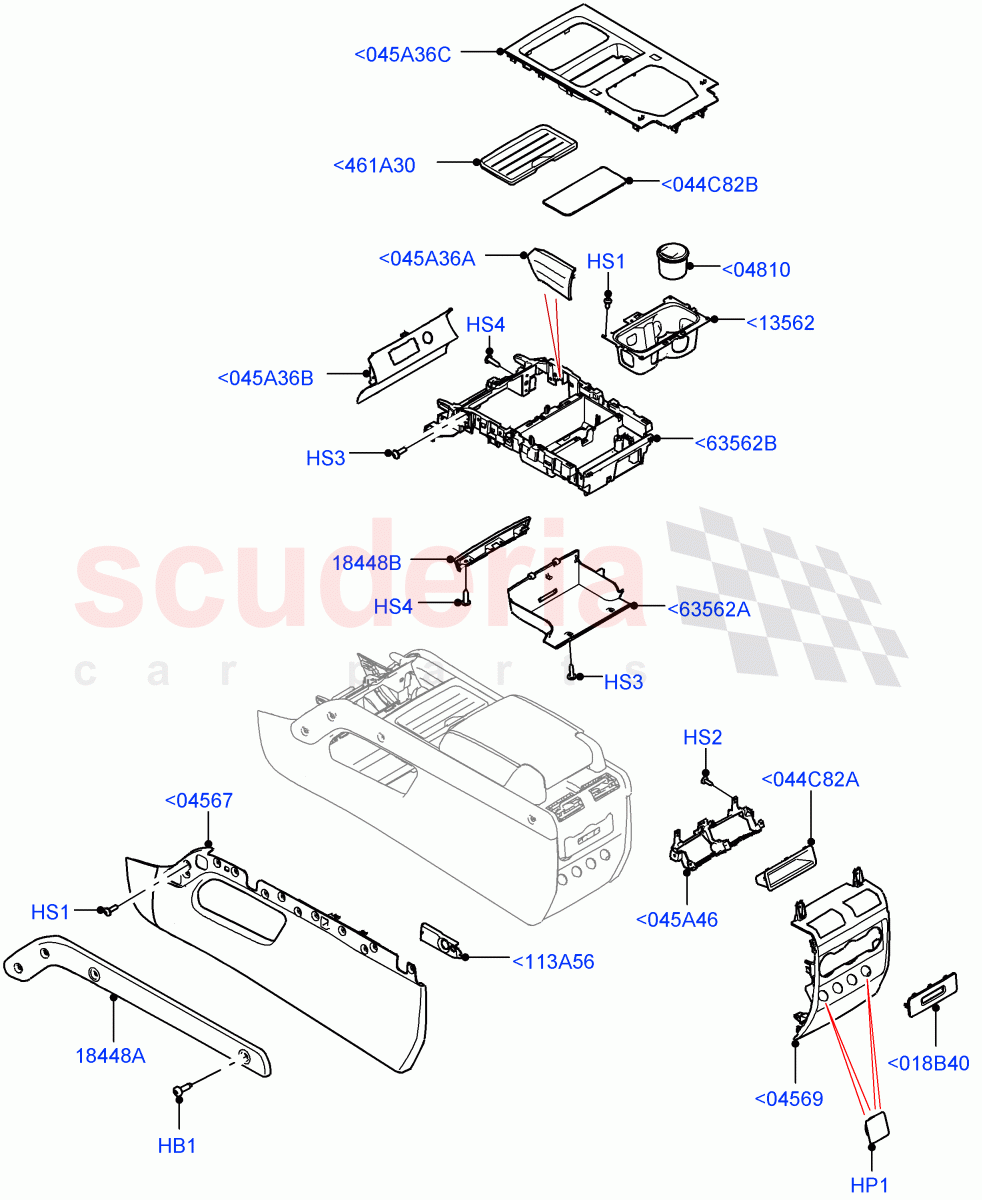 Console - Floor (External Components) (Full Floor Console With Armrest, Console-W/Armrest + Fridge) of Land Rover Land Rover Defender (2020+) [3.0 I6 Turbo Petrol AJ20P6]