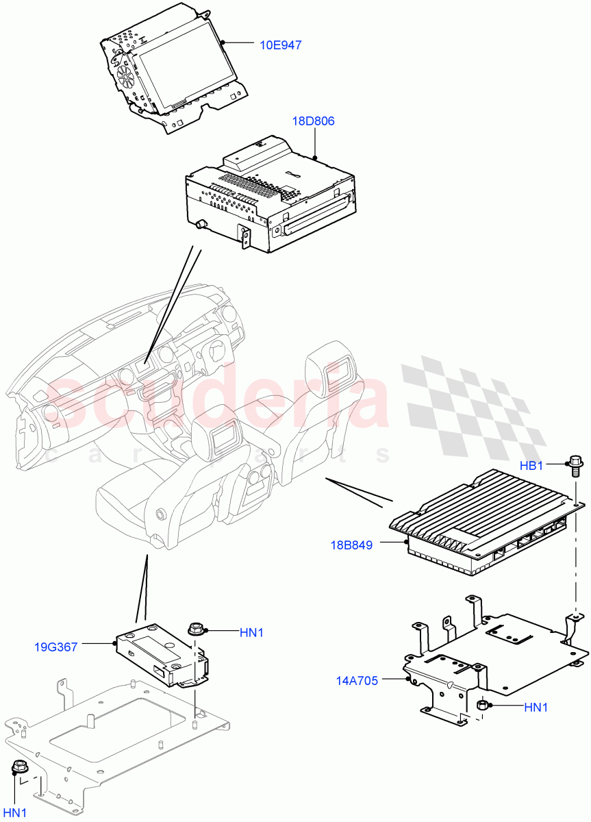 Family Entertainment System (Front Seats) ((V) FROMAA000001, (V) TOBA999999) of Land Rover Land Rover Range Rover Sport (2010-2013) [5.0 OHC SGDI NA V8 Petrol]