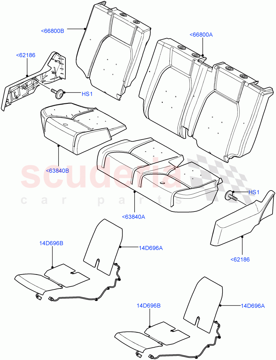 Rear Seat Pads/Valances & Heating (With 65/35 Split Fold Rear Seat) ((V) FROMAA000001) of Land Rover Land Rover Discovery 4 (2010-2016) [5.0 OHC SGDI NA V8 Petrol]