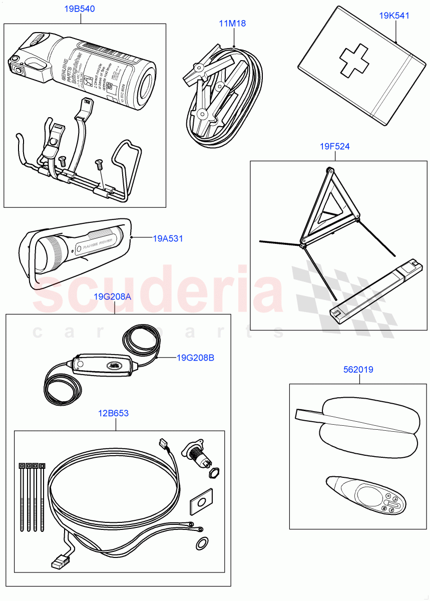 Emergency Equipment (Accessory) of Land Rover Land Rover Range Rover Sport (2014+) [3.0 I6 Turbo Diesel AJ20D6]