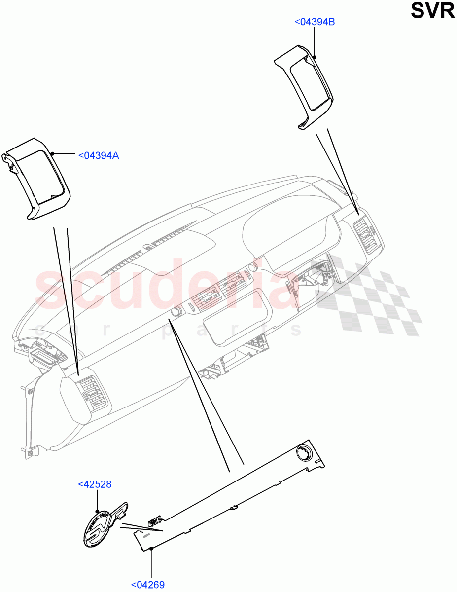 Instrument Panel (SVR Version, SVR) ((V) FROMFA000001) of Land Rover Land Rover Range Rover Sport (2014+) [3.0 DOHC GDI SC V6 Petrol]