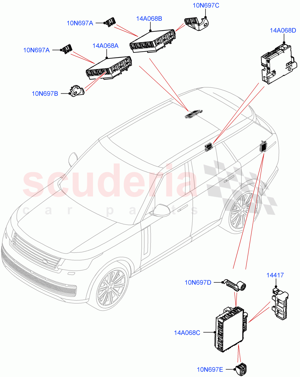 Fuses, Holders And Circuit Breakers (Rear) of Land Rover Land Rover Range Rover (2022+) [3.0 I6 Turbo Petrol AJ20P6]