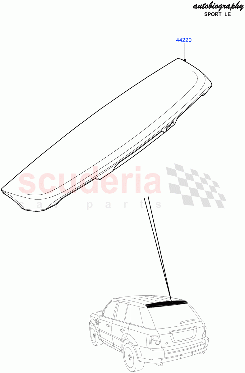Spoiler And Related Parts (Autobiography Sport LE) ((V) FROMCA000001) of Land Rover Land Rover Range Rover Sport (2010-2013) [5.0 OHC SGDI SC V8 Petrol]