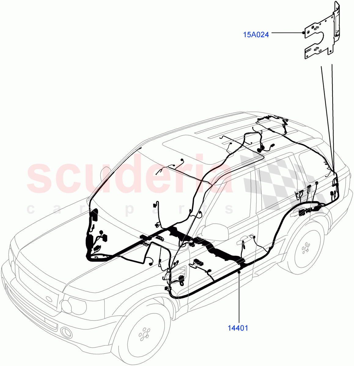 Electrical Wiring - Engine And Dash (Main Harness) ((V) FROMCA000001) of Land Rover Land Rover Range Rover Sport (2010-2013) [5.0 OHC SGDI NA V8 Petrol]