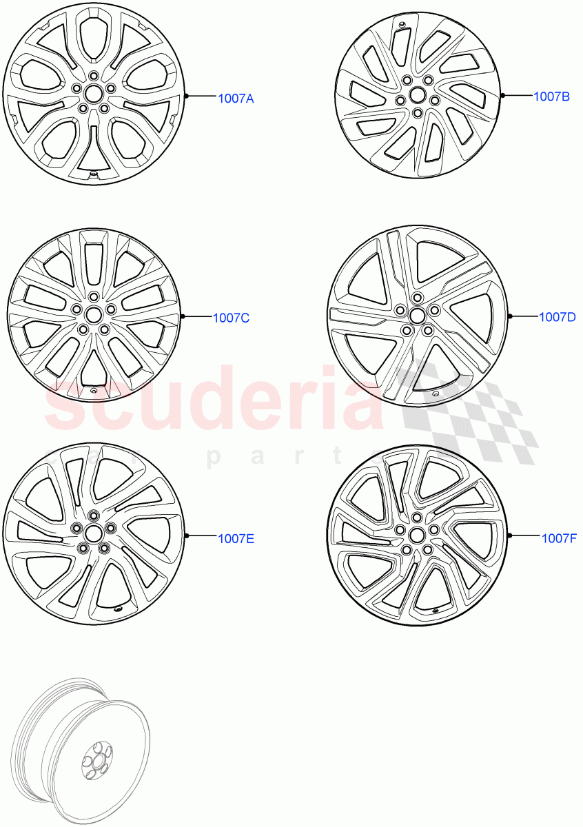 Wheels (Nitra Plant Build) ((V) FROMM2000001) of Land Rover Land Rover Discovery 5 (2017+) [2.0 Turbo Diesel]