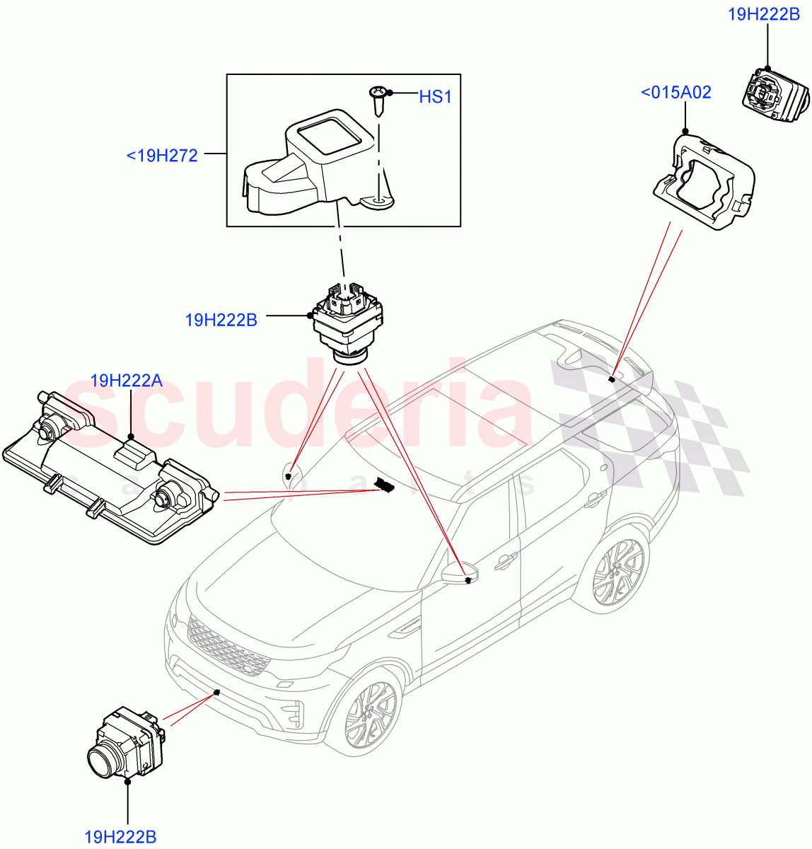 Camera Equipment (Nitra Plant Build) ((V) FROMM2000001) of Land Rover Land Rover Discovery 5 (2017+) [2.0 Turbo Diesel]