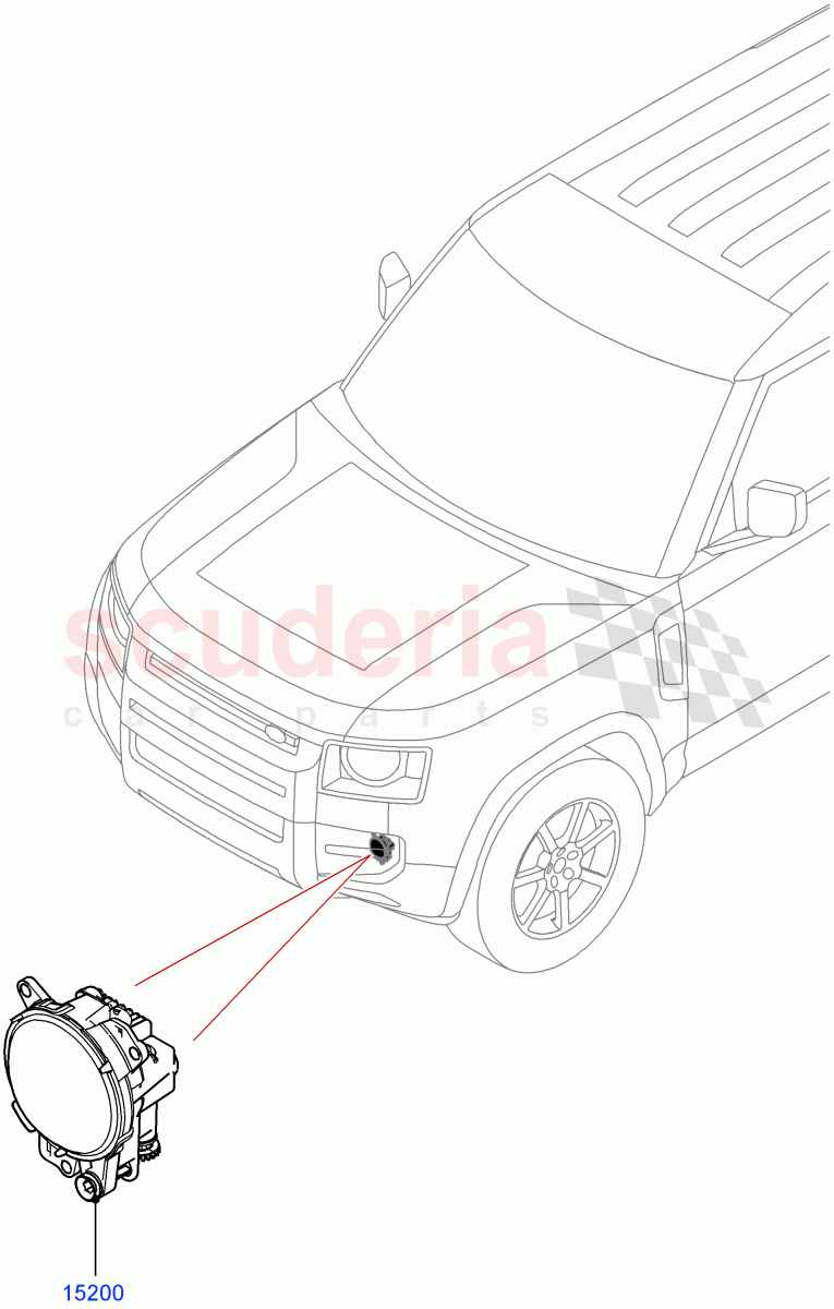 Front Fog Lamps (With Front Fog Lamps) of Land Rover Land Rover Defender (2020+) [2.0 Turbo Petrol AJ200P]