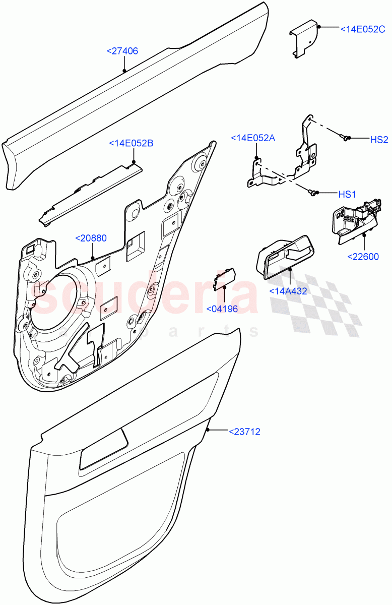 Rear Door Trim Installation (Commercial) (Standard Wheelbase, Version - Commercial) ((V) FROMM2000001) of Land Rover Land Rover Defender (2020+) [2.0 Turbo Petrol AJ200P]
