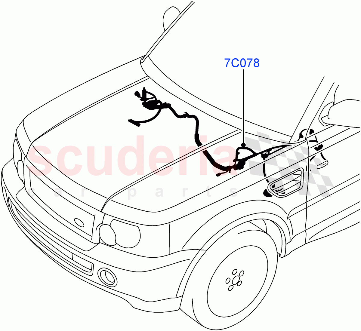 Electrical Wiring - Engine And Dash (Case Assy / Transmission) ((V) TO9A999999) of Land Rover Land Rover Range Rover Sport (2005-2009) [2.7 Diesel V6]