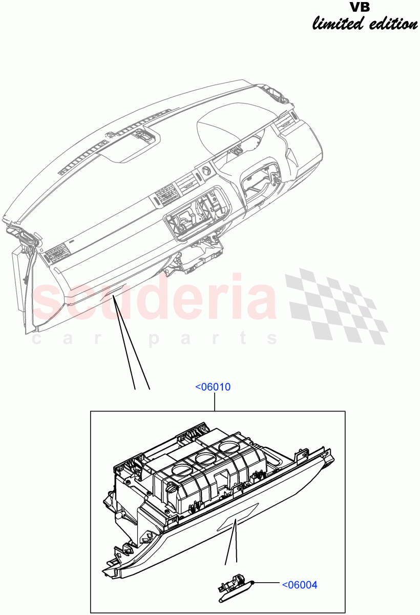Glove Box (Victoria Beckham Limited Edition, Halewood (UK)) of Land Rover Land Rover Range Rover Evoque (2012-2018) [2.2 Single Turbo Diesel]