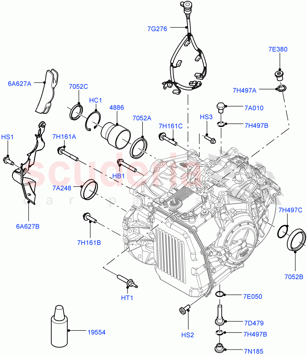 Transmission External Components (6 Speed Auto AWF21 AWD) of Land Rover Land Rover Range Rover Evoque (2012-2018) [2.2 Single Turbo Diesel]