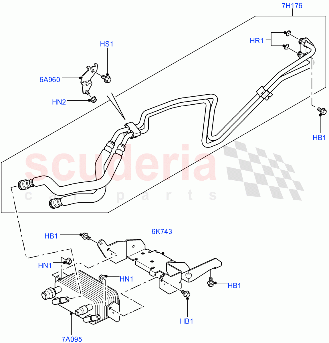 Transmission Cooling Systems (3.6L V8 32V DOHC EFi Diesel Lion, 6 Speed Auto ZF 6HP26 Steptronic) ((V) FROMAA000001) of Land Rover Land Rover Range Rover Sport (2010-2013) [3.6 V8 32V DOHC EFI Diesel]