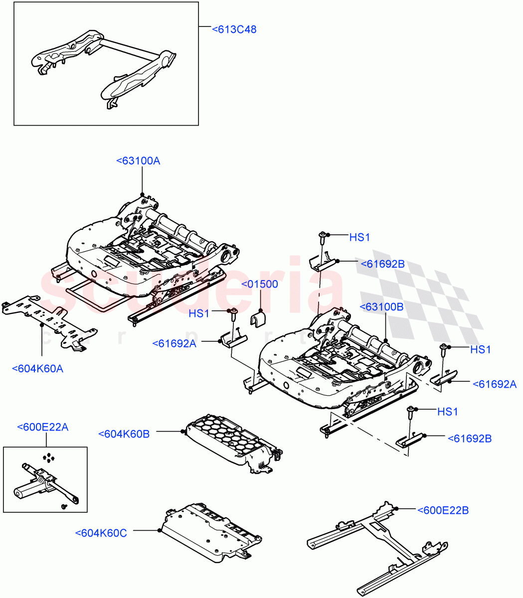 Front Seat Base (Itatiaia (Brazil)) ((V) FROMGT000001) of Land Rover Land Rover Discovery Sport (2015+) [2.0 Turbo Diesel]