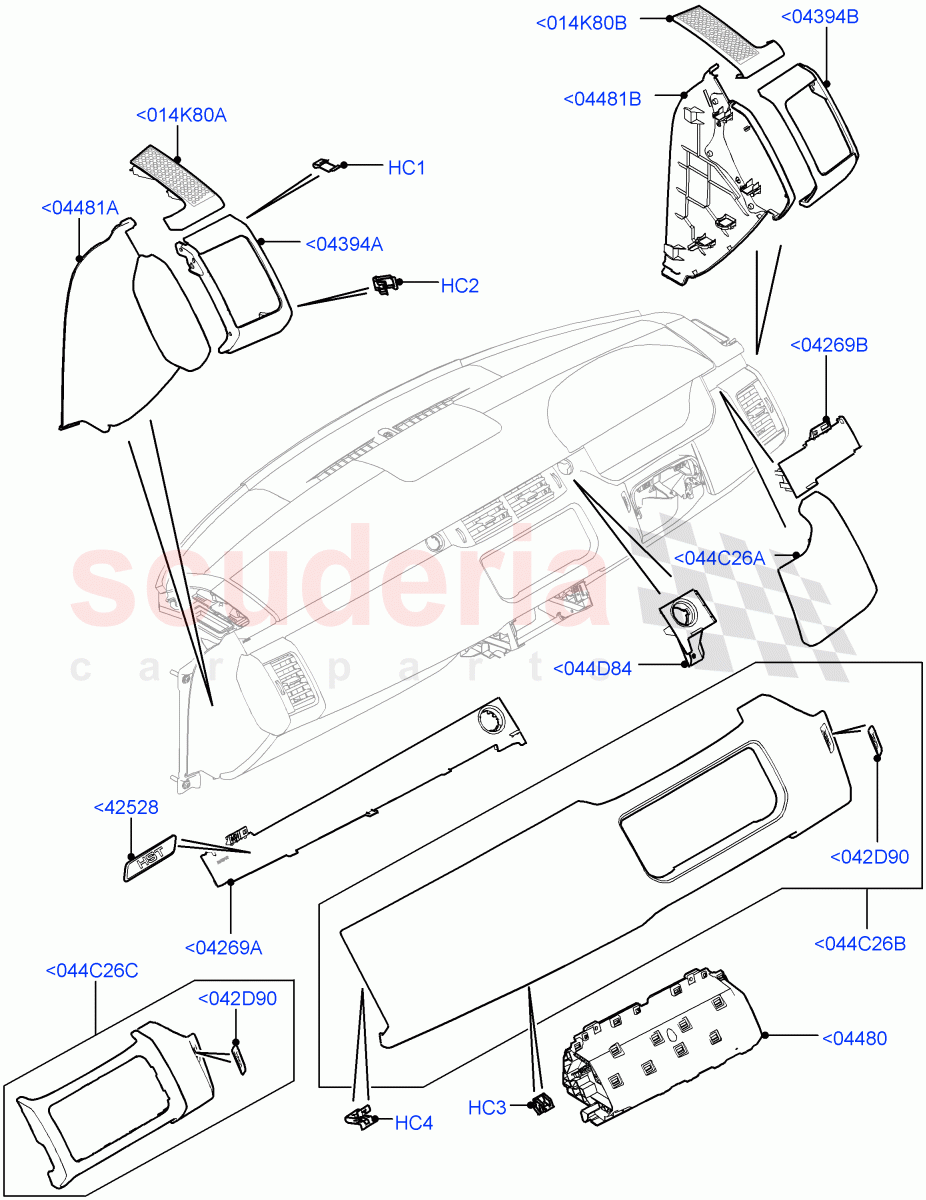 Instrument Panel (Centre, External) of Land Rover Land Rover Range Rover Sport (2014+) [2.0 Turbo Petrol AJ200P]