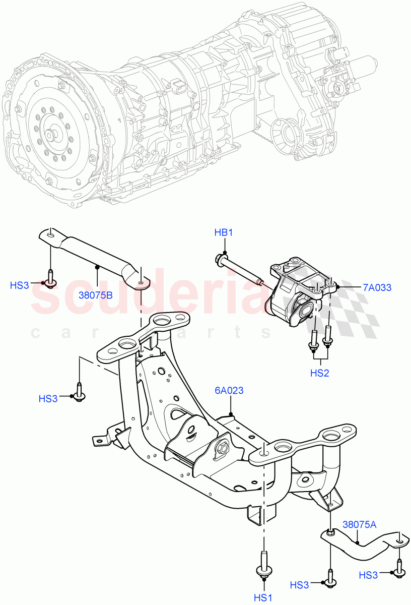 Transmission Mounting (2.0L I4 DSL HIGH DOHC AJ200) of Land Rover Land Rover Defender (2020+) [5.0 OHC SGDI SC V8 Petrol]