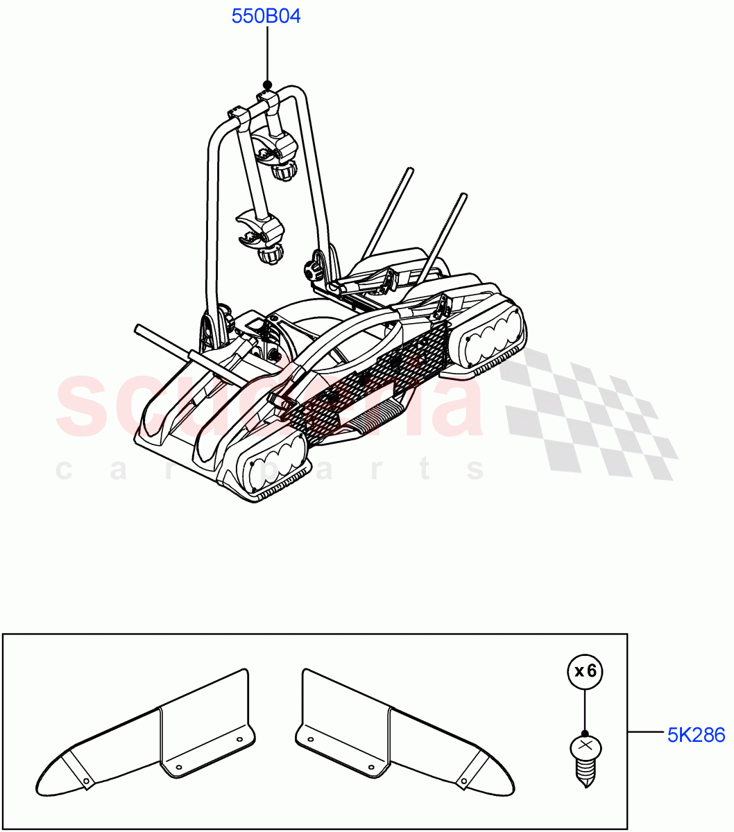 Carriers & Boxes (Bike Carriers) of Land Rover Land Rover Range Rover Velar (2017+) [2.0 Turbo Petrol AJ200P]