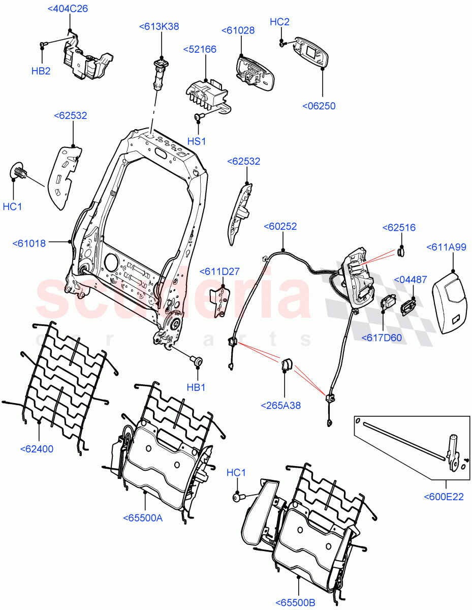 Front Seat Back (Side Seats) (Short Wheelbase) of Land Rover Land Rover Defender (2020+) [2.0 Turbo Diesel]
