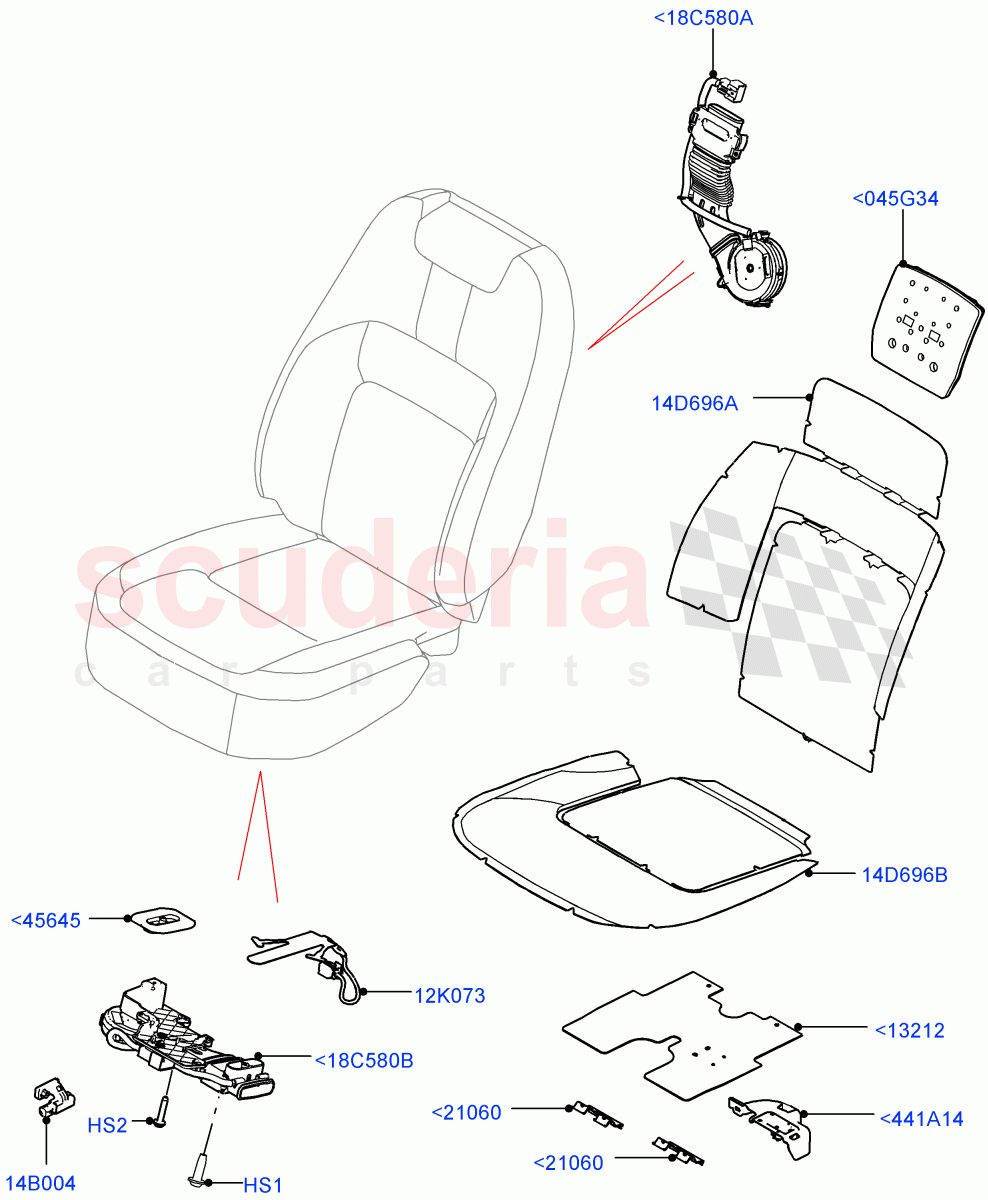 Front Seat Pads/Valances & Heating (Heating) ((V) FROMJA000001) of Land Rover Land Rover Range Rover (2012-2021) [5.0 OHC SGDI NA V8 Petrol]