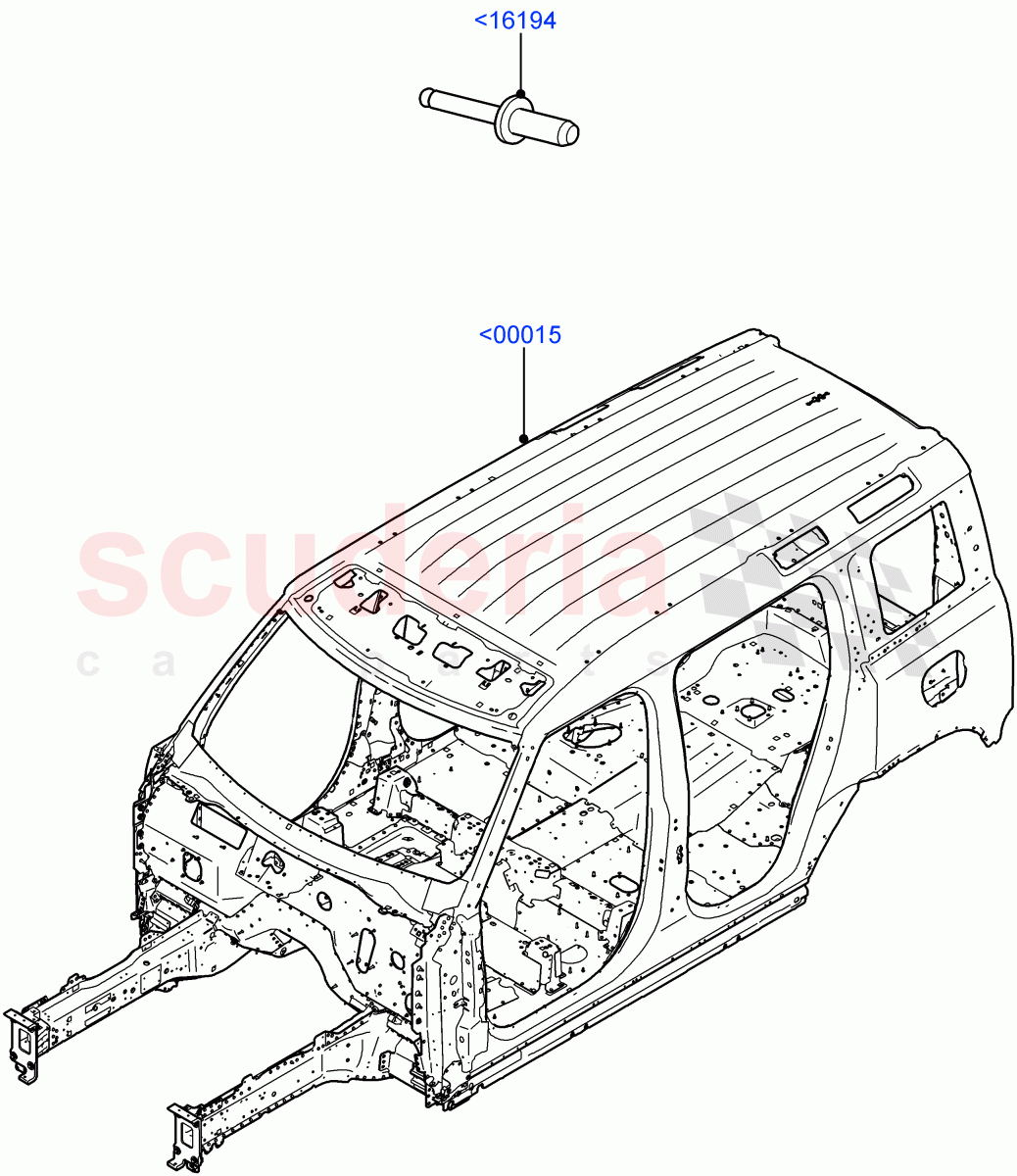 Bodyshell (Standard Wheelbase) of Land Rover Land Rover Defender (2020+) [2.0 Turbo Diesel]