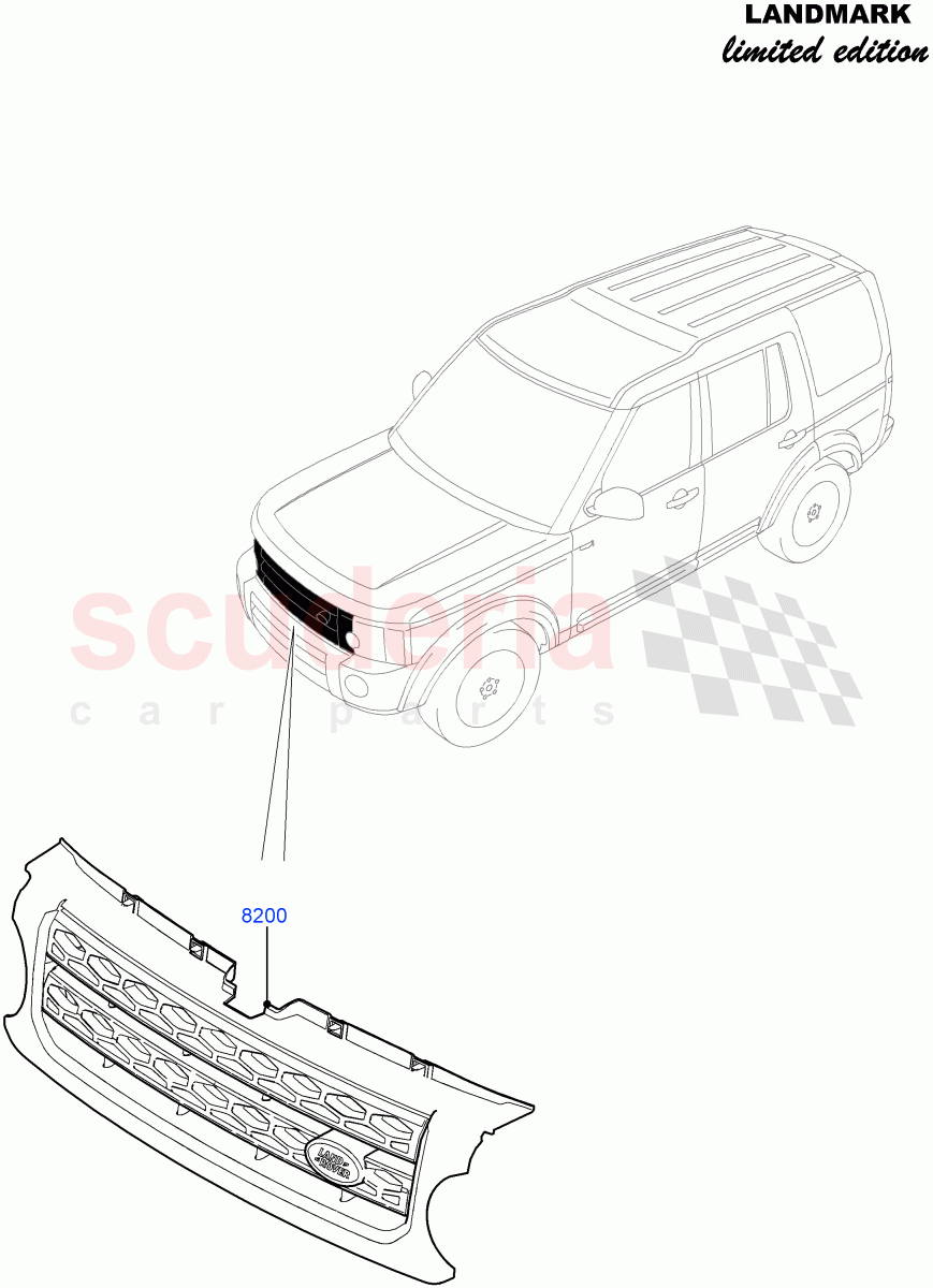 Radiator Grille And Front Bumper (Landmark Limited Edition) ((V) FROMBA000001) of Land Rover Land Rover Discovery 4 (2010-2016) [4.0 Petrol V6]