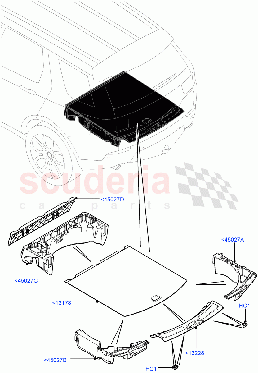 Load Compartment Trim (Floor) (Changsu (China), Less 3rd Row Rear Seat, With 5 Seat Configuration) ((V) FROMFG000001) of Land Rover Land Rover Discovery Sport (2015+) [2.0 Turbo Petrol GTDI]