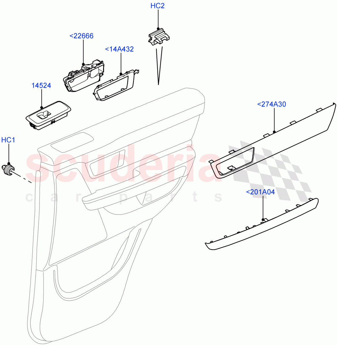Rear Door Trim Installation ((V) FROMAA000001) of Land Rover Land Rover Range Rover Sport (2010-2013) [5.0 OHC SGDI NA V8 Petrol]