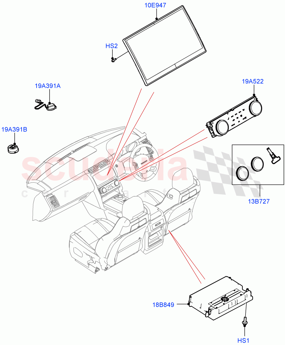 Audio Equipment - Original Fit (Nitra Plant Build) ((V) FROMM2000001) of Land Rover Land Rover Discovery 5 (2017+) [3.0 Diesel 24V DOHC TC]