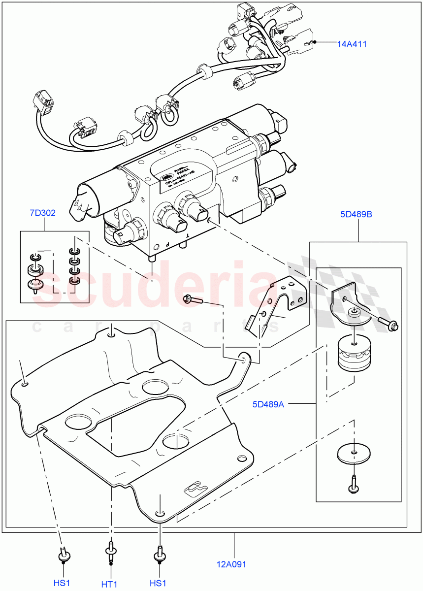Active Anti-Roll Bar System (Valve Block) (4.4L DOHC DITC V8 Diesel, With ACE Suspension, 5.0L P AJ133 DOHC CDA S/C Enhanced, 5.0L OHC SGDI SC V8 Petrol - AJ133, 5.0 Petrol AJ133 DOHC CDA) ((V) TOJA999999) of Land Rover Land Rover Range Rover (2012-2021) [3.0 DOHC GDI SC V6 Petrol]