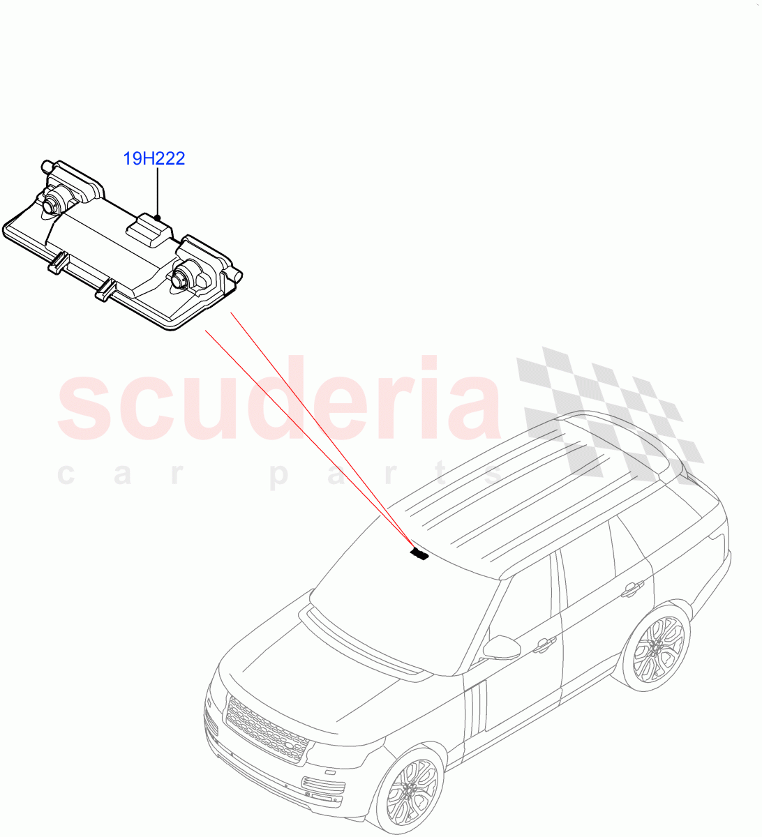 Camera Equipment (Forward Facing Camera) ((V) FROMJA000001) of Land Rover Land Rover Range Rover (2012-2021) [5.0 OHC SGDI SC V8 Petrol]