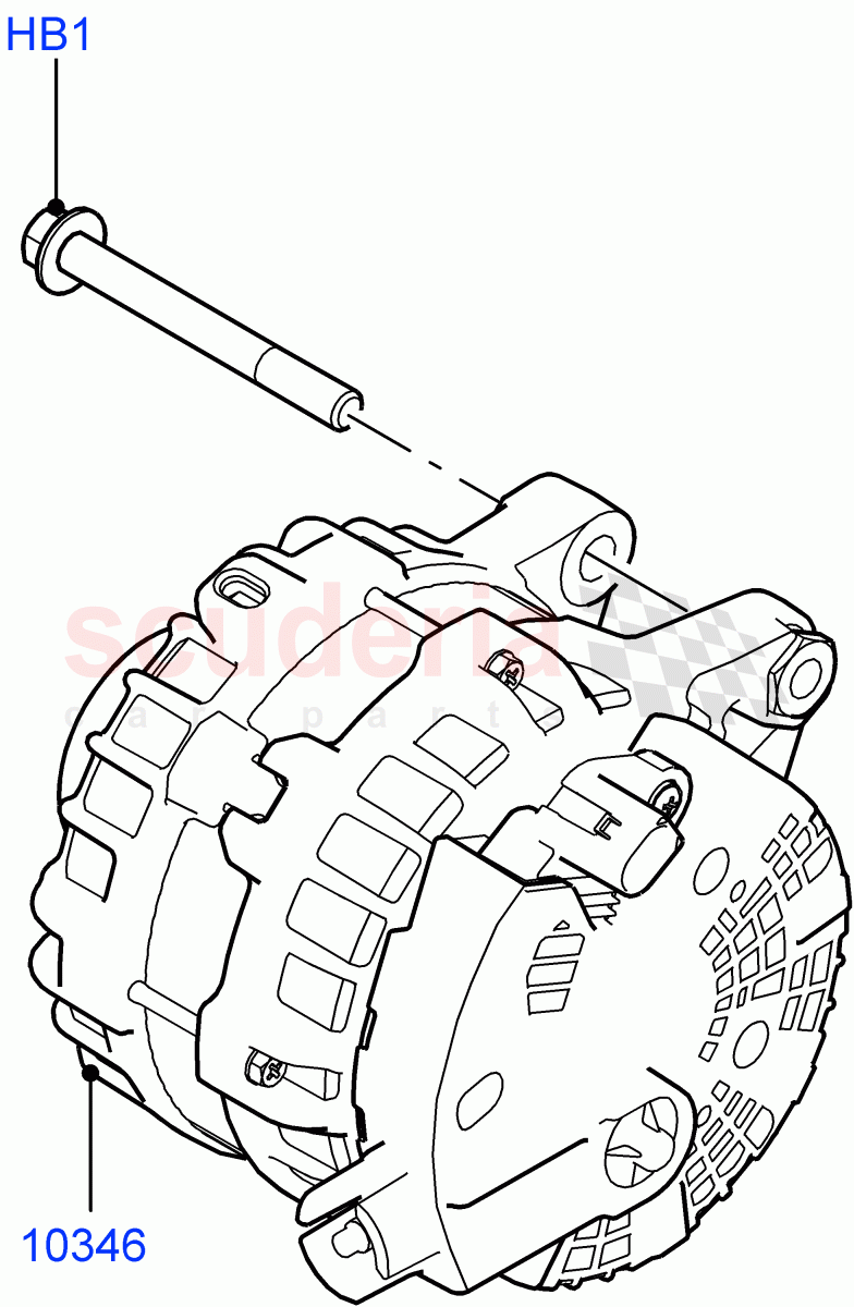 Alternator And Mountings of Land Rover Land Rover Discovery Sport (2015+) [2.0 Turbo Petrol GTDI]