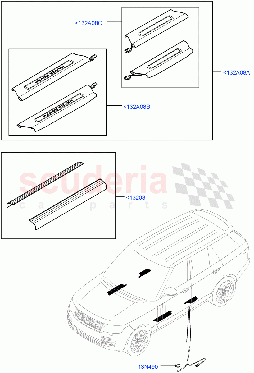 Door Sill Finishers (Accessory) of Land Rover Land Rover Range Rover (2012-2021) [3.0 DOHC GDI SC V6 Petrol]