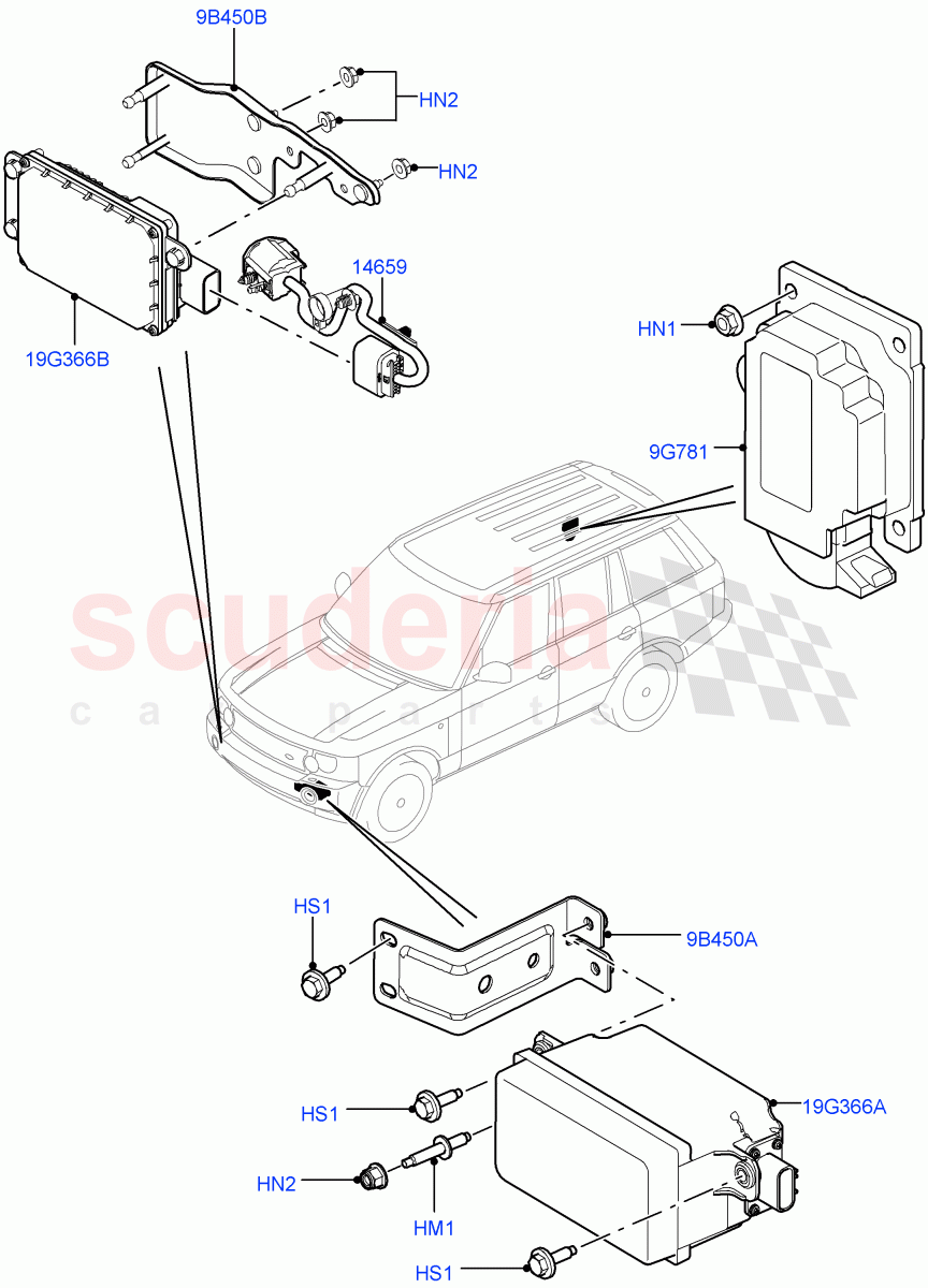 Speed Control (3.6L V8 32V DOHC EFi Diesel Lion, With Adaptive Speed Control) ((V) FROMAA000001) of Land Rover Land Rover Range Rover (2010-2012) [3.6 V8 32V DOHC EFI Diesel]