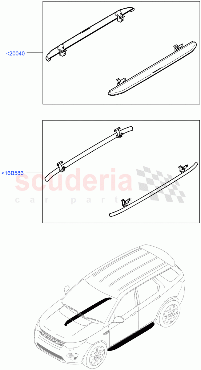 Side Steps And Tubes (Accessory) (Halewood (UK), Itatiaia (Brazil)) of Land Rover Land Rover Discovery Sport (2015+) [2.0 Turbo Petrol AJ200P]