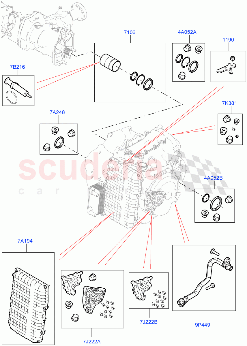 Transmission External Components (9 Speed Auto AWD, Itatiaia (Brazil)) ((V) FROMGT000001) of Land Rover Land Rover Discovery Sport (2015+) [2.0 Turbo Petrol AJ200P]
