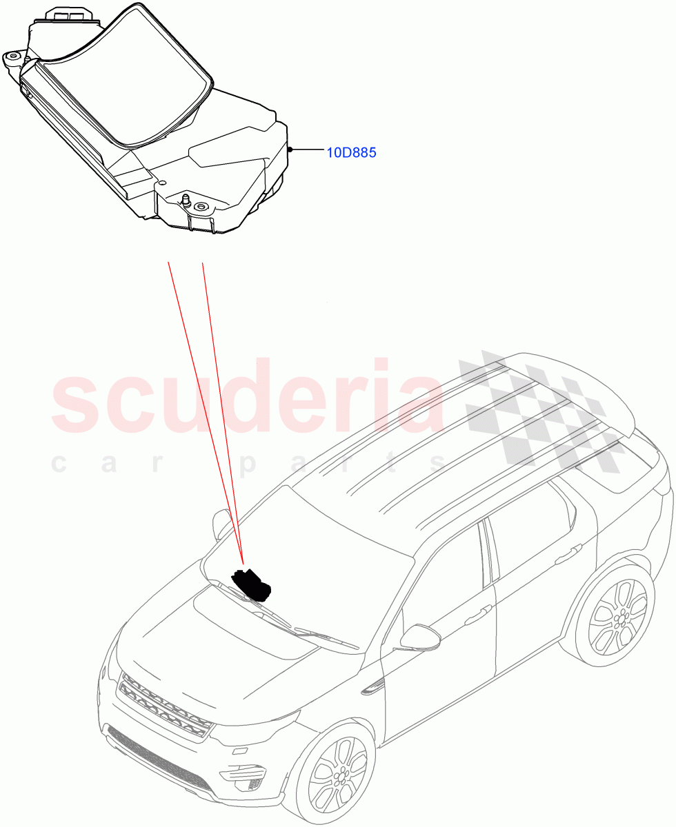 Head Up Display Module (Changsu (China), Head Up Display) ((V) FROMHG347884) of Land Rover Land Rover Discovery Sport (2015+) [2.0 Turbo Petrol AJ200P]