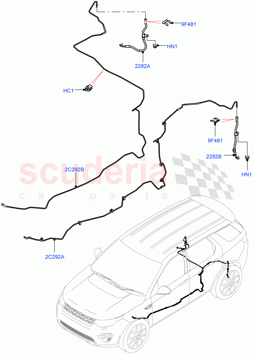 Rear Brake Pipes (Changsu (China)) ((V) FROMKG446857) of Land Rover Land Rover Discovery Sport (2015+) [2.0 Turbo Diesel AJ21D4]