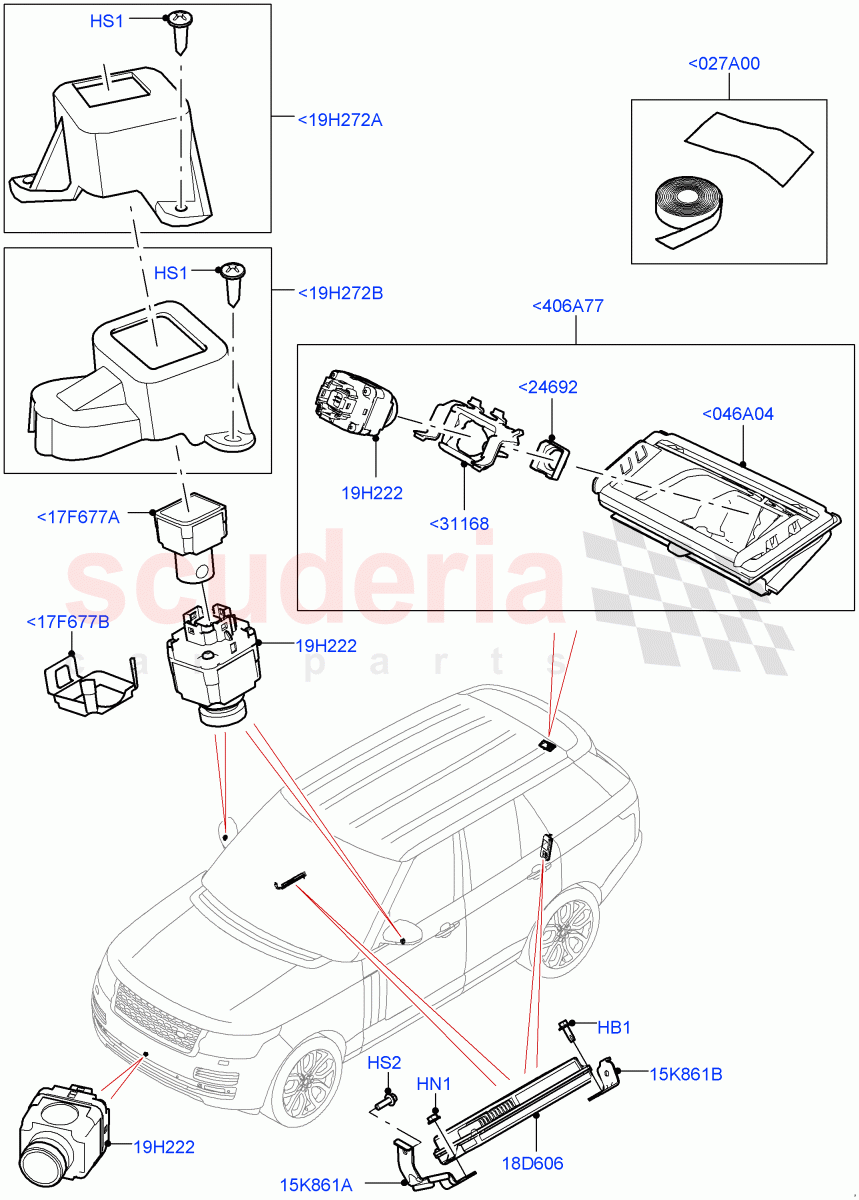 Camera Equipment (Surround Camera System) ((V) FROMGA000001) of Land Rover Land Rover Range Rover (2012-2021) [3.0 Diesel 24V DOHC TC]