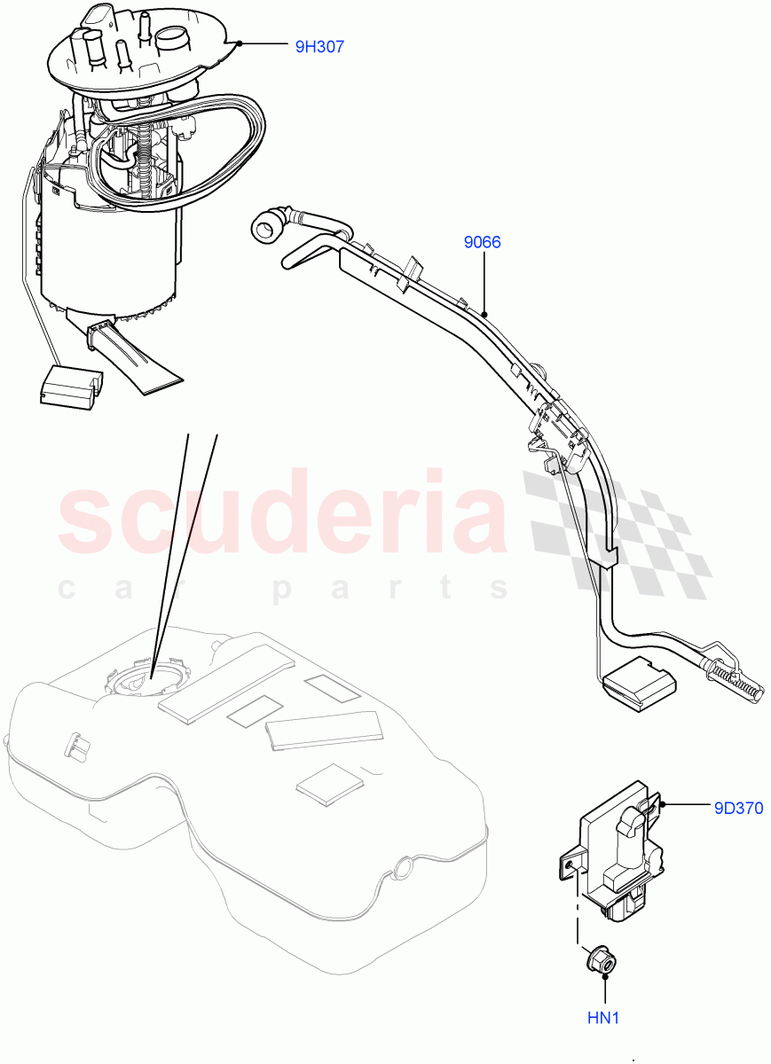 Fuel Pump And Sender Unit (2.0L 16V TIVCT T/C 240PS Petrol, Itatiaia (Brazil), 2.0L 16V TIVCT T/C Gen2 Petrol) ((V) FROMGT000001) of Land Rover Land Rover Discovery Sport (2015+) [2.0 Turbo Petrol GTDI]