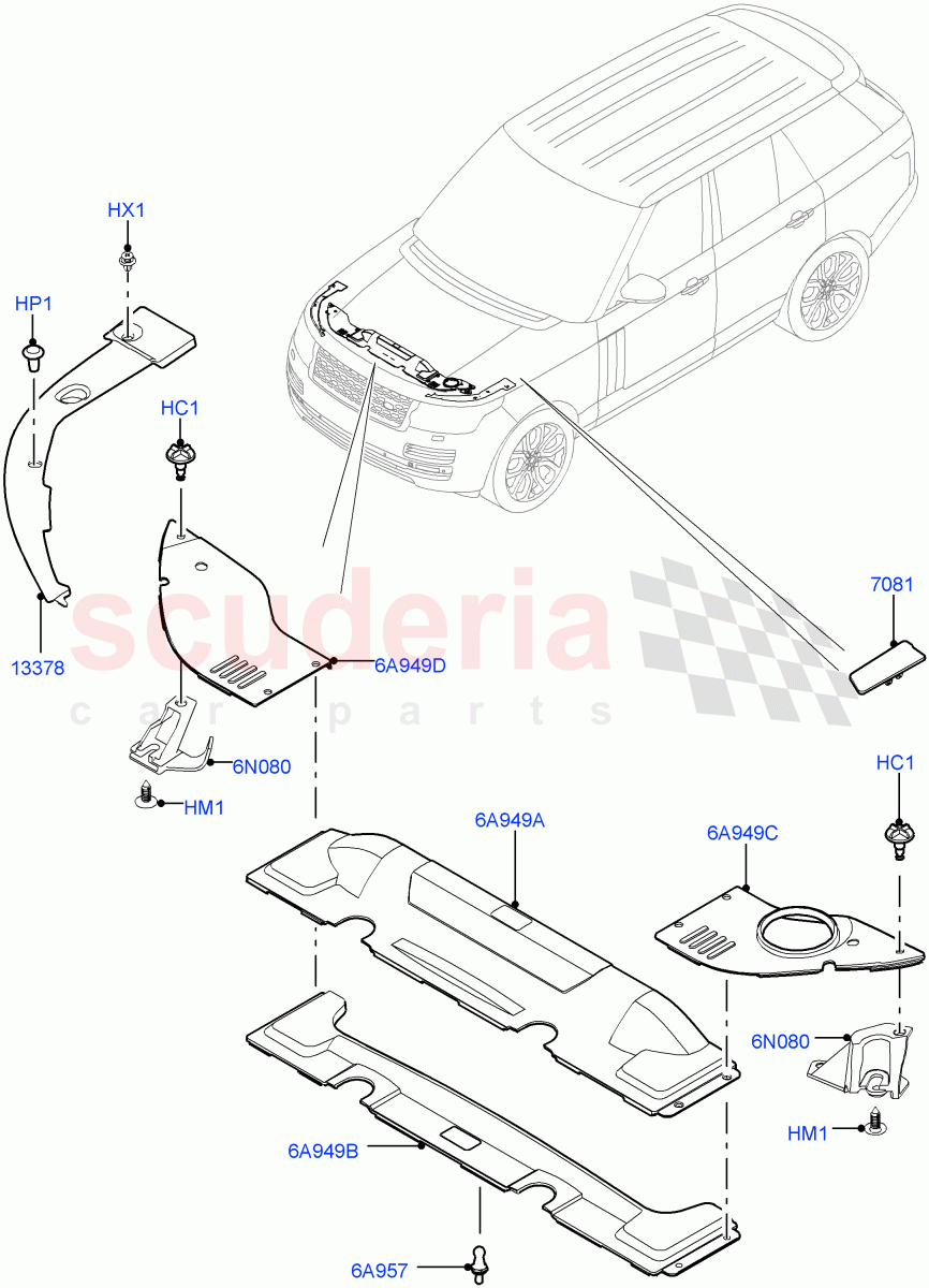 Engine Compartment - Covers of Land Rover Land Rover Range Rover (2012-2021) [3.0 Diesel 24V DOHC TC]