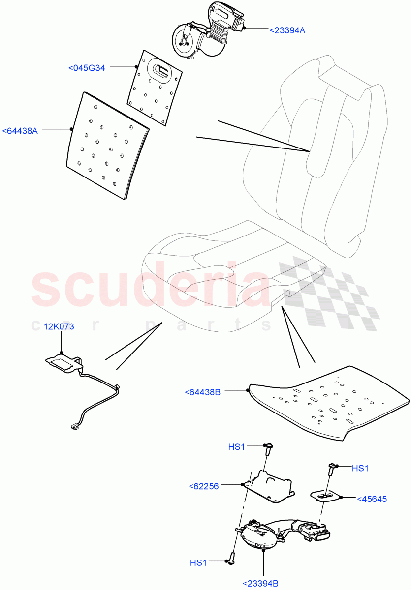 Front Seat Pads/Valances & Heating (Changsu (China)) ((V) FROMEG000001) of Land Rover Land Rover Range Rover Evoque (2012-2018) [2.2 Single Turbo Diesel]