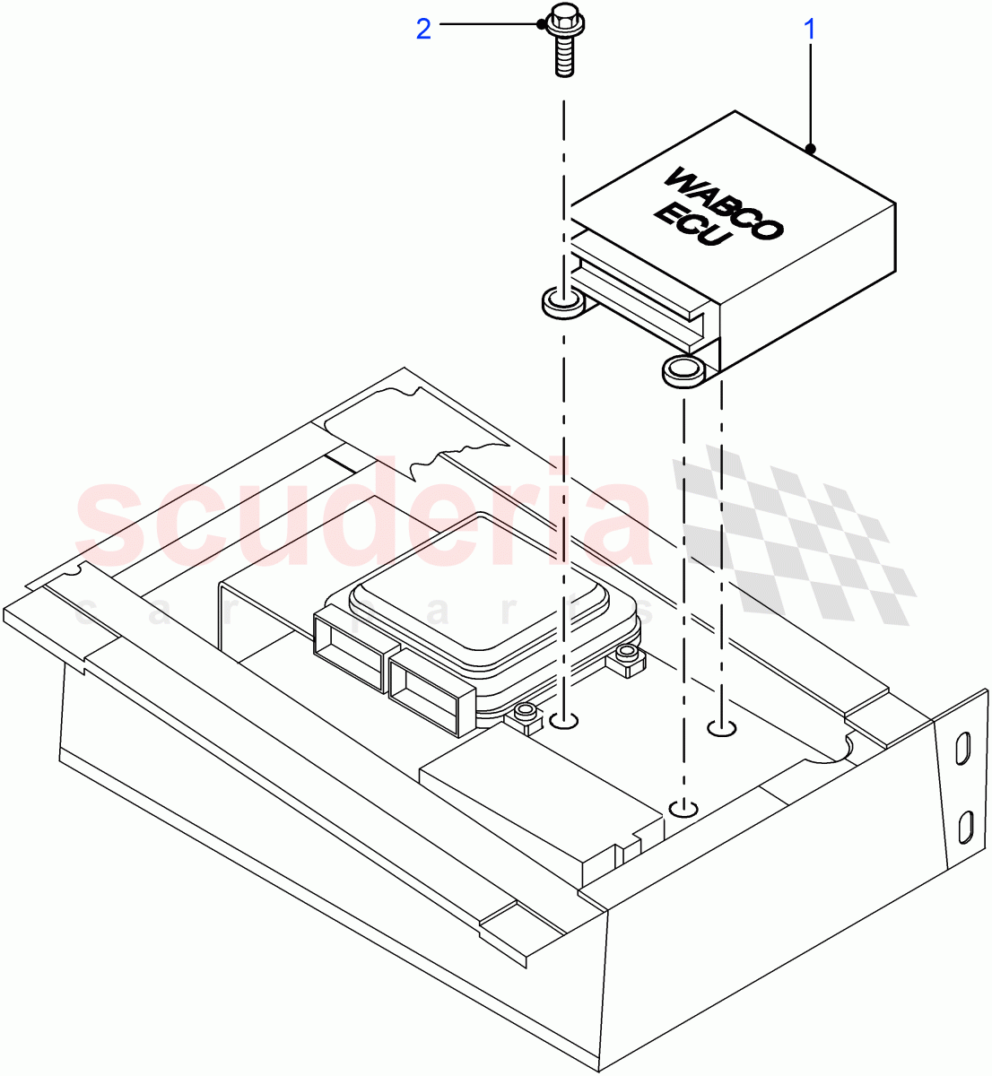 ECU-Anti-Lock Braking System (4 Wheel Anti-Lock Braking System) ((V) FROM7A000001) of Land Rover Land Rover Defender (2007-2016)