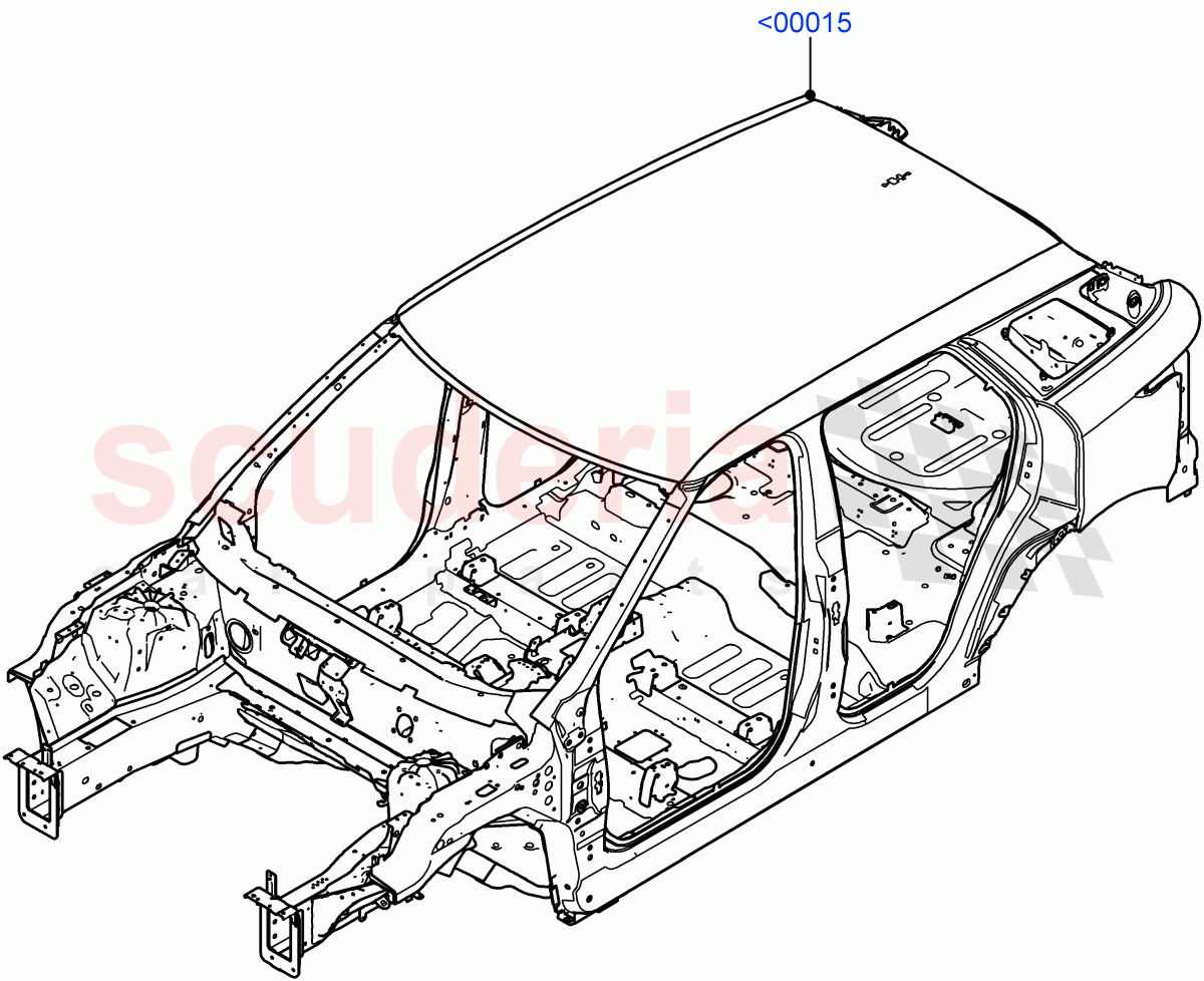 Bodyshell (Halewood (UK)) of Land Rover Land Rover Range Rover Evoque (2019+) [2.0 Turbo Diesel AJ21D4]