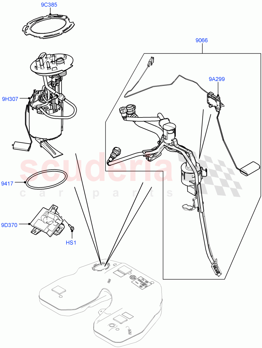 Fuel Pump And Sender Unit (3.0L DOHC GDI SC V6 PETROL) ((V) FROMHA000001) of Land Rover Land Rover Range Rover (2012-2021) [3.0 DOHC GDI SC V6 Petrol]