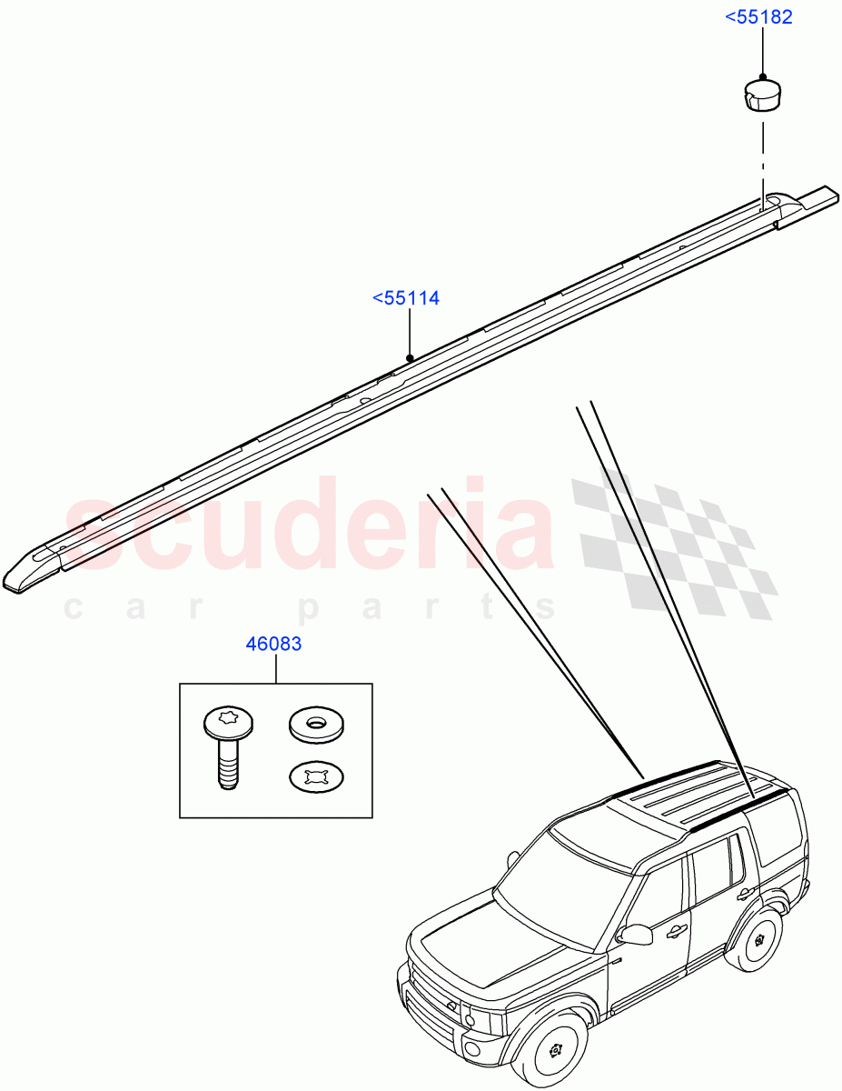 Roof Rack Systems (With Roof Rails) ((V) FROMAA000001) of Land Rover Land Rover Discovery 4 (2010-2016) [3.0 DOHC GDI SC V6 Petrol]