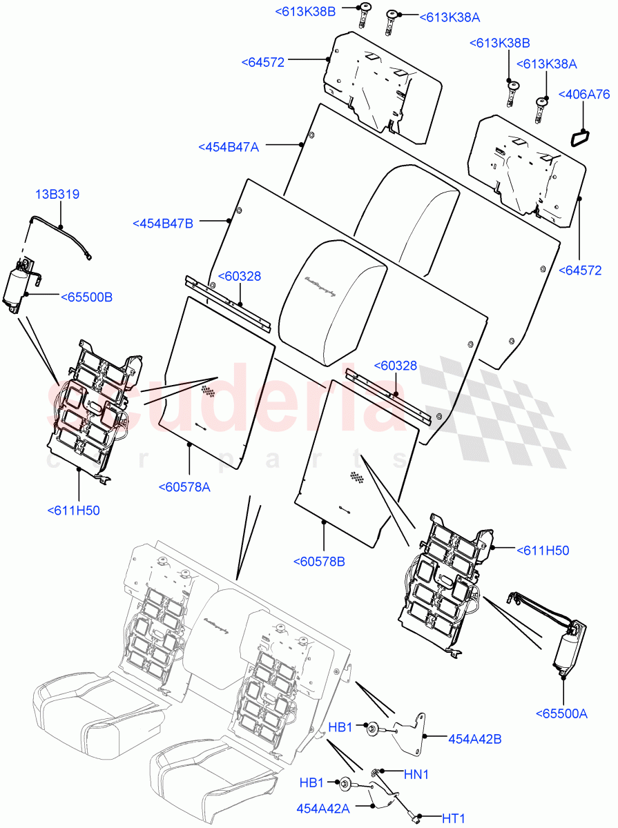 Rear Seat Back (With 40/40 Split Individual Rr Seat) of Land Rover Land Rover Range Rover (2012-2021) [2.0 Turbo Petrol GTDI]
