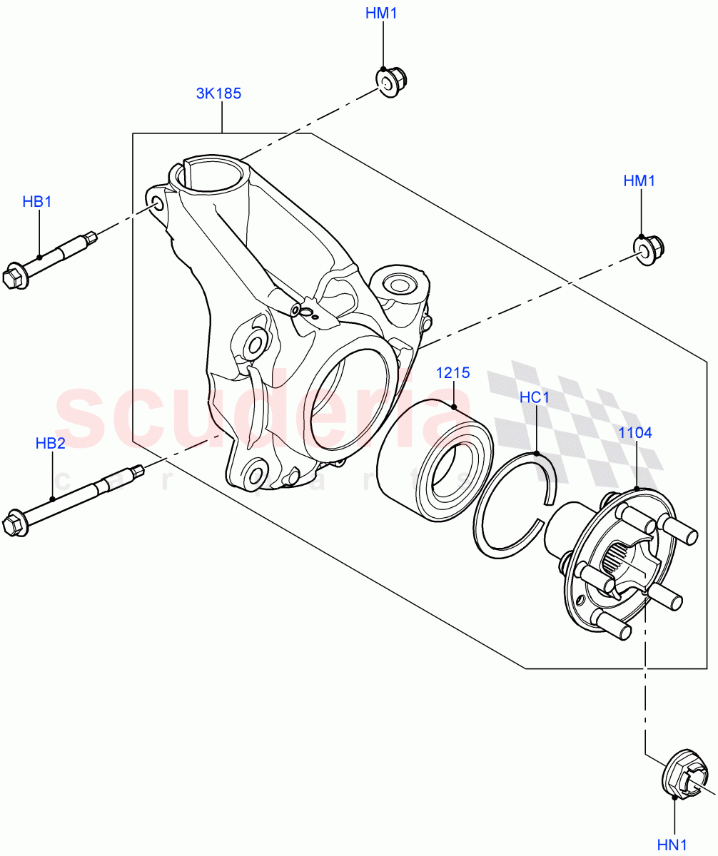 Front Knuckle And Hub (Itatiaia (Brazil)) ((V) FROMGT000001) of Land Rover Land Rover Range Rover Evoque (2012-2018) [2.0 Turbo Petrol AJ200P]