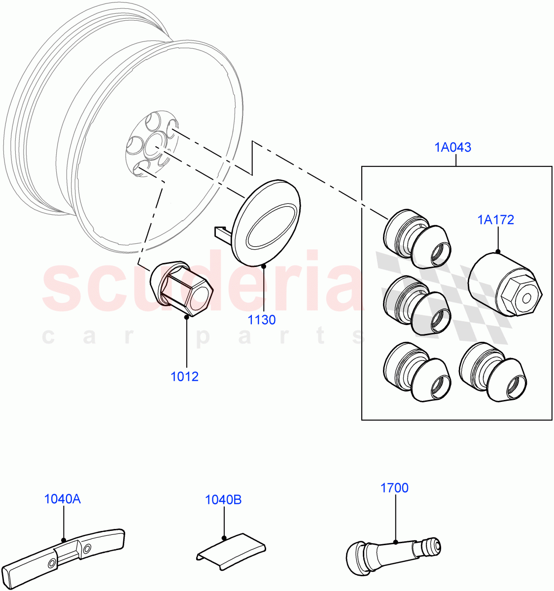 Wheels (Additional Equipment) (Changsu (China)) of Land Rover Land Rover Range Rover Evoque (2019+) [2.0 Turbo Diesel AJ21D4]
