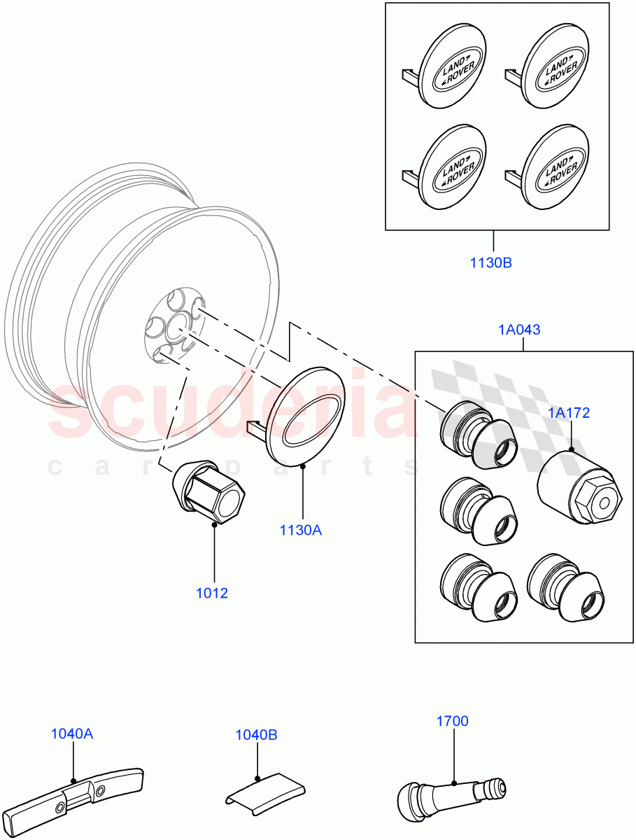 Wheels (Additional Equipment) (Halewood (UK)) of Land Rover Land Rover Range Rover Evoque (2019+) [2.0 Turbo Petrol AJ200P]